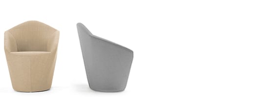 Modern upholstered armchair: contract design | Penta Collection