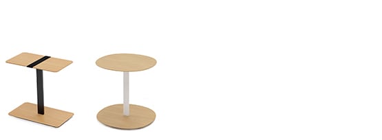 Oak side table with integrated handle | Serra Collection | Viccarbe